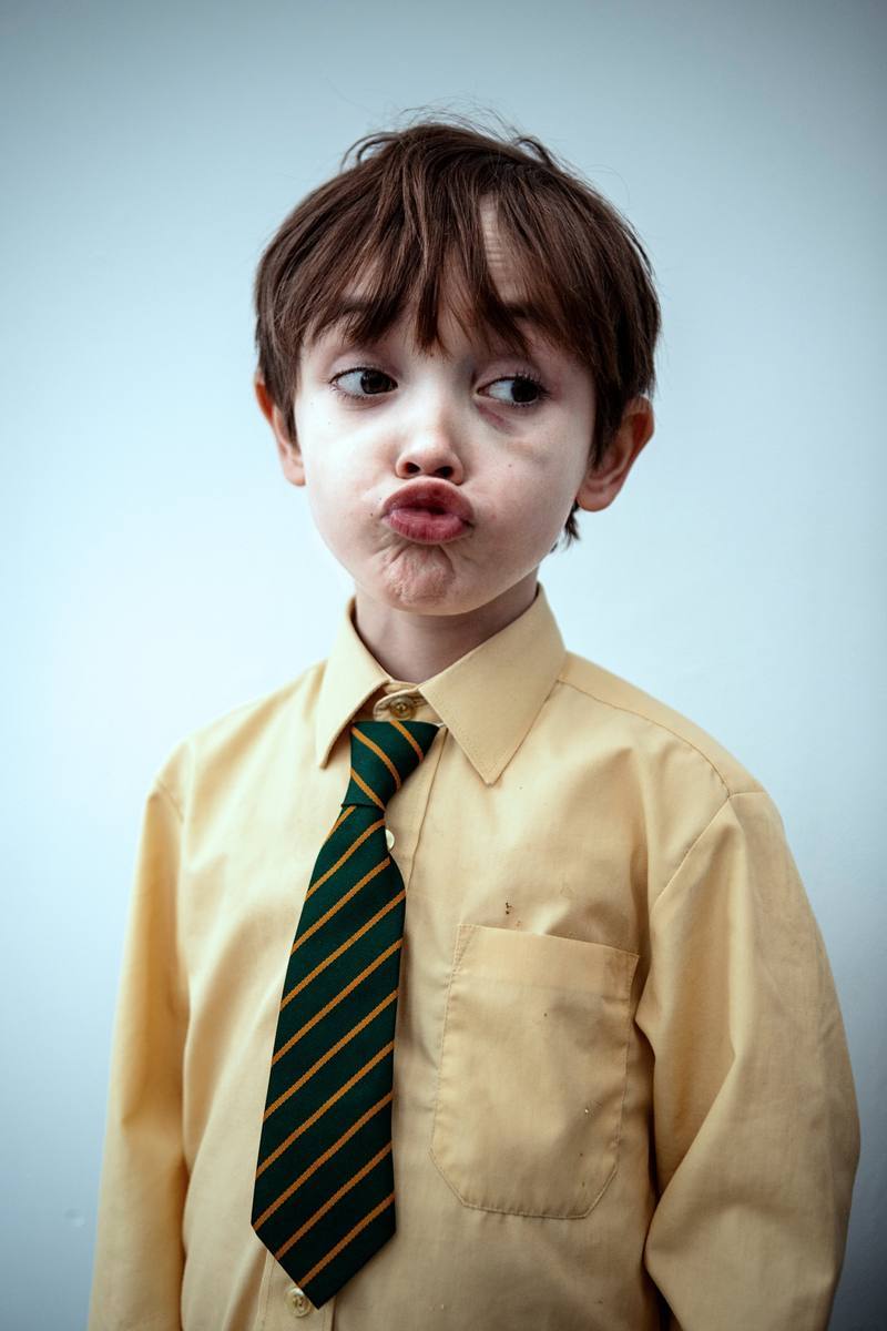 Boy in school uniform